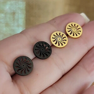 Cyclone Cut-out Stud Earrings, choice of color